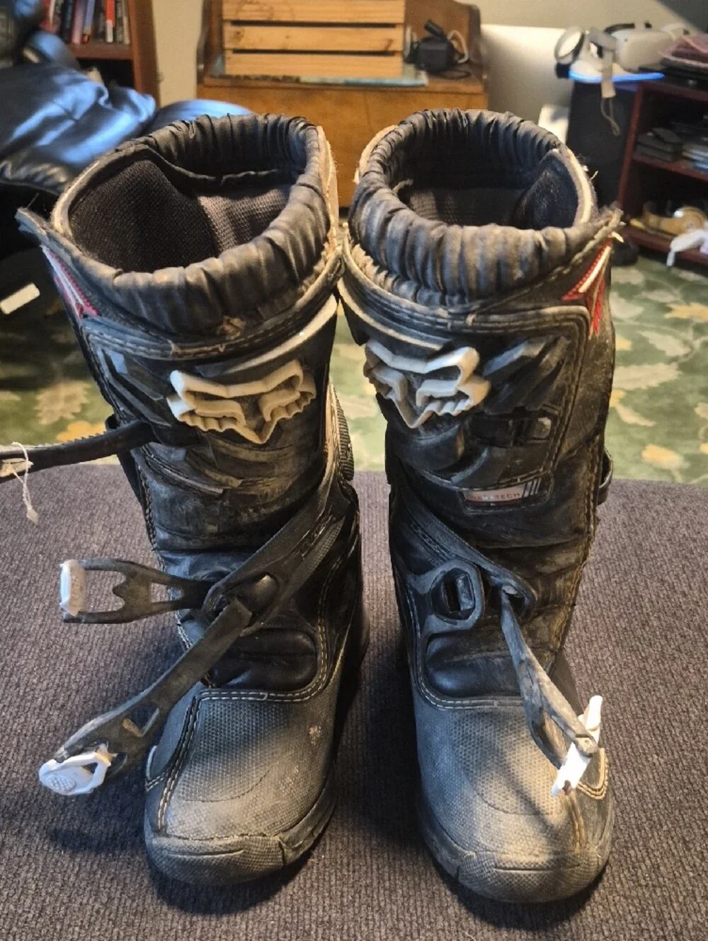 Fox Black and Red Men’s Off-Road MX Boots